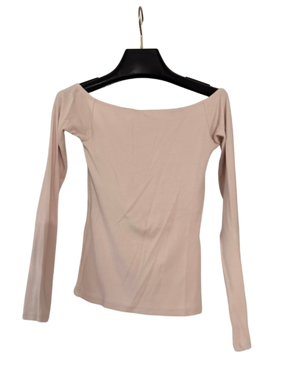 NEW Klassy Network Nude Off The Shoulder Built In Bra Top - Misses Small